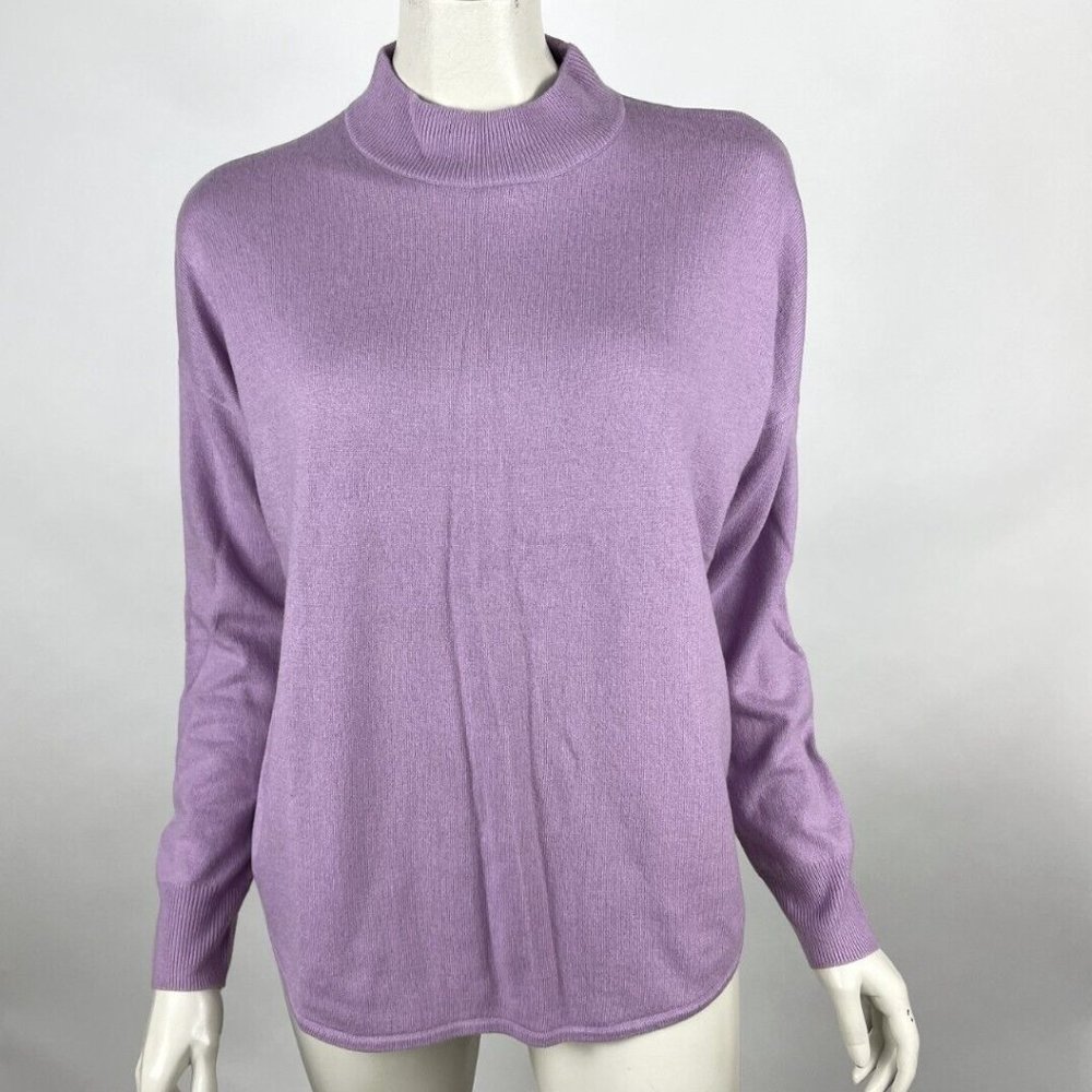 Madewell Mockneck Sweater Women M EUC Long Sleeve Alpaca Merino Wool Pullover